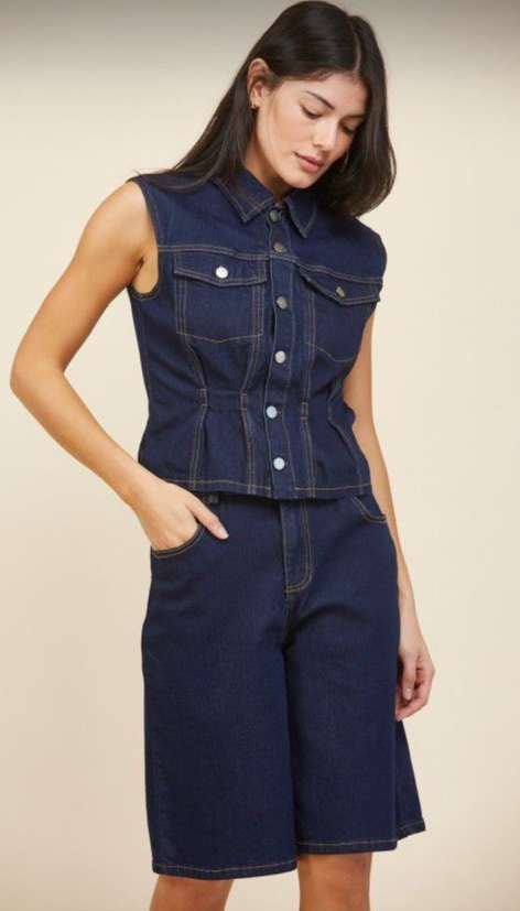 DARK BLUE DENIM SET