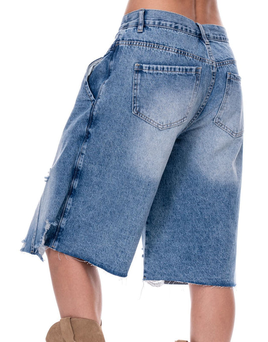 DENIM BERMUDA SHORT LIGHT BLUE